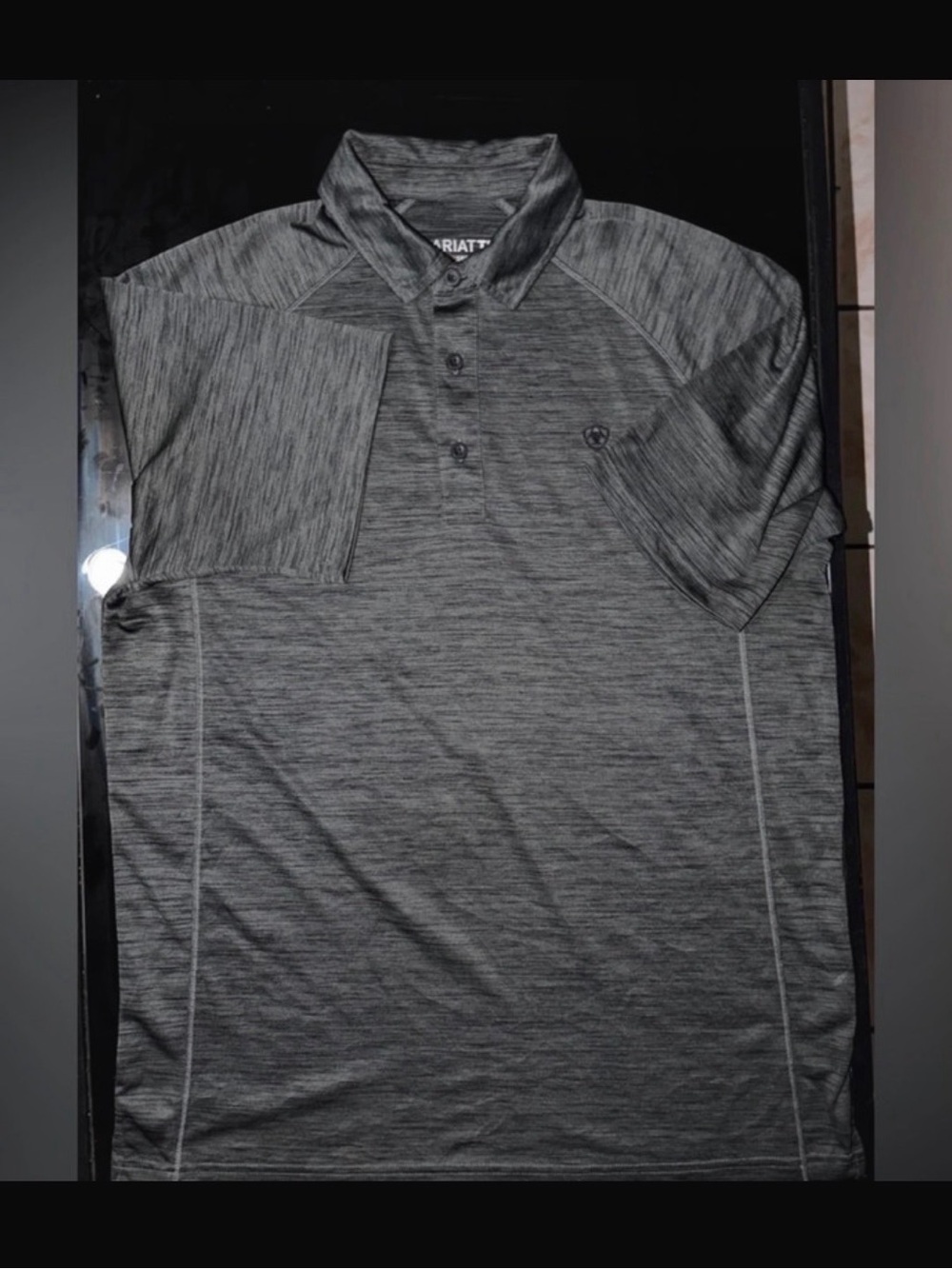 Ariat Men's Heather Gray Performance Polo